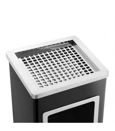 vidaXL Ashtray Dustbin Hotel 36 L Steel Black