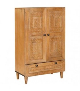 vidaXL Highboard Light brown 60 x 33 x 100 cm Solid mango wood
