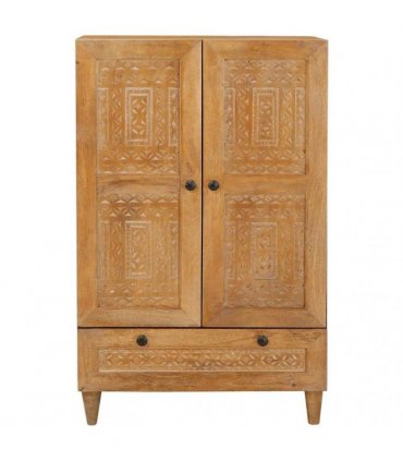 vidaXL Highboard Light brown 60 x 33 x 100 cm Solid mango wood