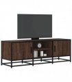 vidaXL TV Cabinet Brown Oak 120x35x41 cm Engineered Wood and Metal
