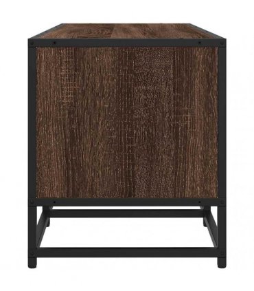 vidaXL TV Cabinet Brown Oak 120x35x41 cm Engineered Wood and Metal