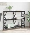 vidaXL Console Table Black Oak 100 x 28 x 80.5 cm Engineered Wood