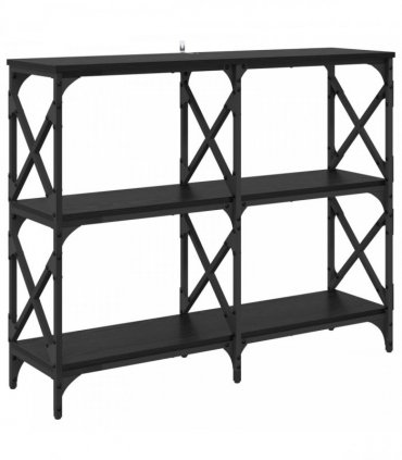 vidaXL Console Table Black Oak 100 x 28 x 80.5 cm Engineered Wood