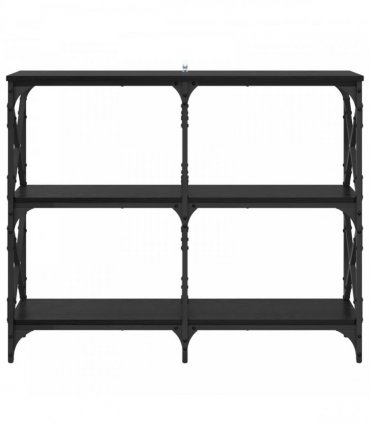 vidaXL Console Table Black Oak 100 x 28 x 80.5 cm Engineered Wood