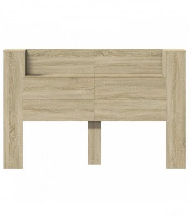 vidaXL Headboard Cabinet with LED Sonoma 160 x 16.5 x 103.5 cm