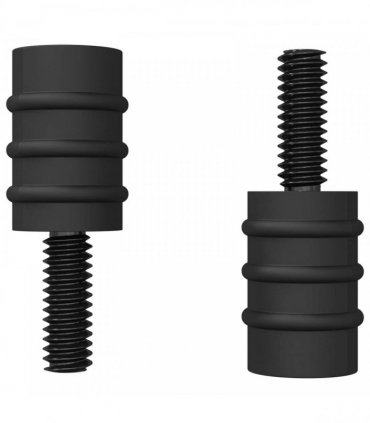 vidaXL Standoff Screw 4865 pcs Black M4 Rubber and Steel