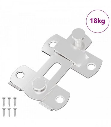 vidaXL Door Latch 423 pcs Silver 70 x 8 mm Steel