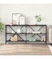 vidaXL Console Table Black Oak 160 x 30 x 75 cm Engineered Wood