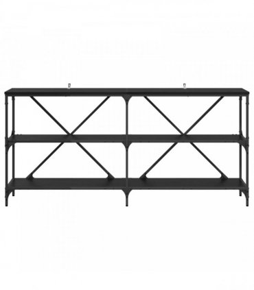 vidaXL Console Table Black Oak 160 x 30 x 75 cm Engineered Wood