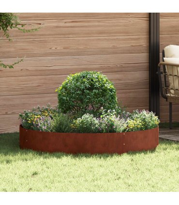 vidaXL Planter Ring 5 pcs Brown 120 x 120 x 20 cm Weathering Steel
