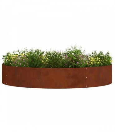 vidaXL Planter Ring 5 pcs Brown 120 x 120 x 20 cm Weathering Steel