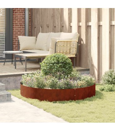 vidaXL Planter Ring 5 pcs Brown 120 x 120 x 20 cm Weathering Steel