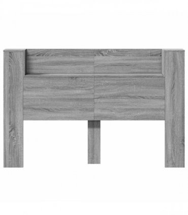 vidaXL Headboard Cabinet with LED Grey Sonoma 160 x 16.5 x 103.5 cm