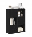 vidaXL Bookcase Black Oak 60x24x76.5 cm Engineered Wood