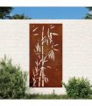 vidaXL Garden Wall Decoration 105x55 cm Corten Steel Bamboo Design