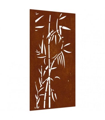 vidaXL Garden Wall Decoration 105x55 cm Corten Steel Bamboo Design
