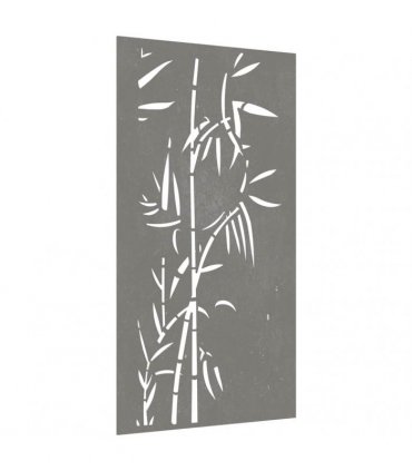 vidaXL Garden Wall Decoration 105x55 cm Corten Steel Bamboo Design