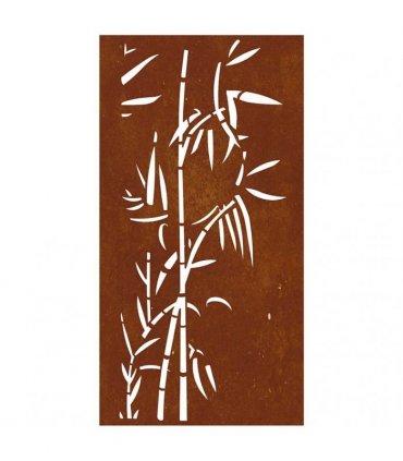 vidaXL Garden Wall Decoration 105x55 cm Corten Steel Bamboo Design