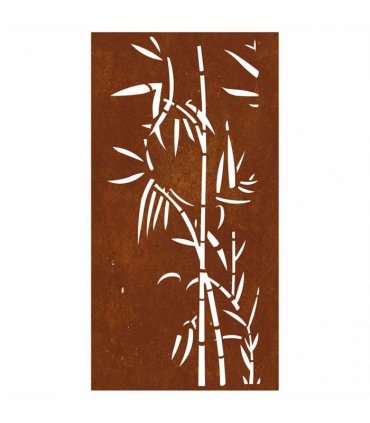 vidaXL Garden Wall Decoration 105x55 cm Corten Steel Bamboo Design