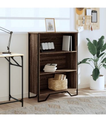 vidaXL Bookcase Brown Oak 80x31x106 cm Engineered Wood