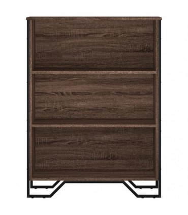vidaXL Bookcase Brown Oak 80x31x106 cm Engineered Wood