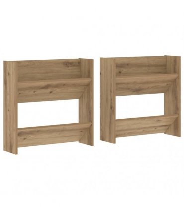 vidaXL Shoe Cabinet 2 pcs Artisan Oak 60 x 18 x 60 cm Engineered Wood