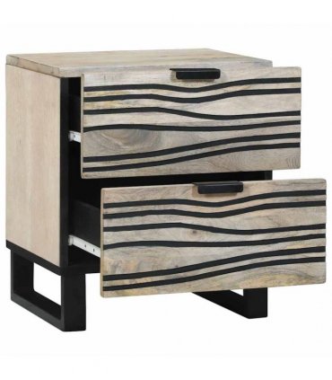 vidaXL Bedside Cabinet 2 pcs White 40 x 33 x 46 cm Engineered Wood