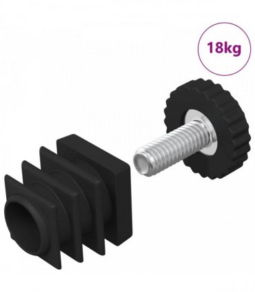 vidaXL Furniture Levelers Adjustable 1895 pcs Black PP