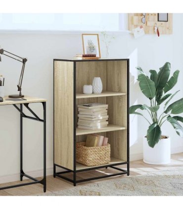 vidaXL Book Cabinet Sonoma Oak 60x35x107.5 cm Engineered Wood