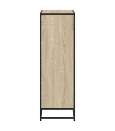 vidaXL Book Cabinet Sonoma Oak 60x35x107.5 cm Engineered Wood