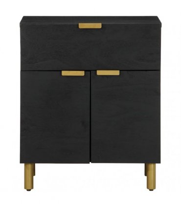 vidaXL Bedside Cabinet Black 50x33x60 cm Engineered Wood