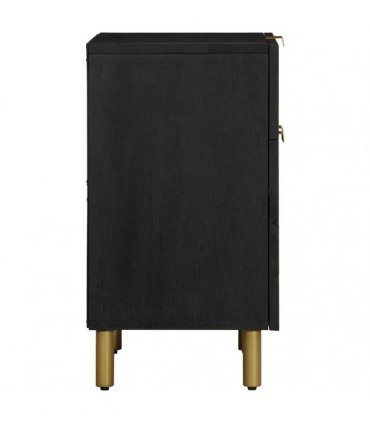 vidaXL Bedside Cabinet Black 50x33x60 cm Engineered Wood