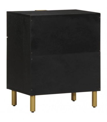 vidaXL Bedside Cabinet Black 50x33x60 cm Engineered Wood