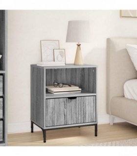 vidaXL Bedside Cabinet Grey sonoma 49 x 36 x 61 cm Engineered wood
