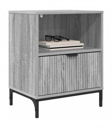 vidaXL Bedside Cabinet Grey sonoma 49 x 36 x 61 cm Engineered wood