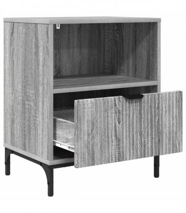 vidaXL Bedside Cabinet Grey sonoma 49 x 36 x 61 cm Engineered wood