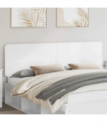 vidaXL Headboard Gloss White Engineered wood