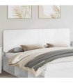 vidaXL Headboard Gloss White Engineered wood