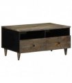 vidaXL Coffee Table Light Grey 80x54x40 cm Solid Wood Mango