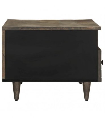 vidaXL Coffee Table Light Grey 80x54x40 cm Solid Wood Mango