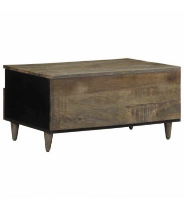 vidaXL Coffee Table Light Grey 80x54x40 cm Solid Wood Mango
