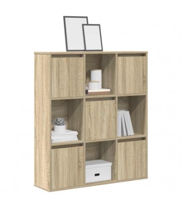 vidaXL Bookcase Sonoma Oak 89x24x101.5 cm Engineered Wood