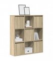 vidaXL Bookcase Sonoma Oak 89x24x101.5 cm Engineered Wood