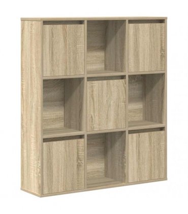 vidaXL Bookcase Sonoma Oak 89x24x101.5 cm Engineered Wood