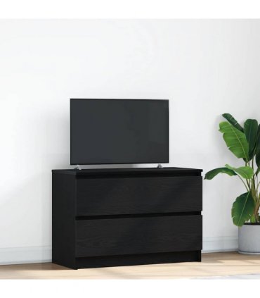 vidaXL TV Cabinet Black 80x35x54 cm Engineered Wood