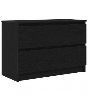 vidaXL TV Cabinet Black 80x35x54 cm Engineered Wood