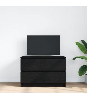 vidaXL TV Cabinet Black 80x35x54 cm Engineered Wood