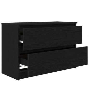 vidaXL TV Cabinet Black 80x35x54 cm Engineered Wood