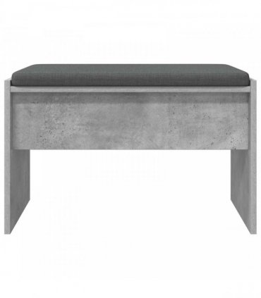 vidaXL Hall Bench with Cushion Concrete Grey 63 x 38 x 40 cm