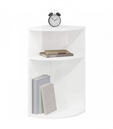 vidaXL End Table High Gloss White 29.6 x 29.6 x 60 cm Engineered Wood